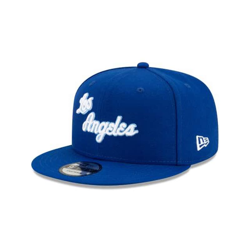 NBA Los Angeles Lakers Hardwood Classic Nights 9Fifty Snapback (YKG5626) - Blue New Era Caps